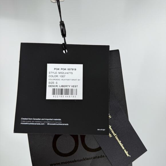 Moose Knuckles Liberty White Down-Filled Vest NWT Size S - Picture 4 of 6